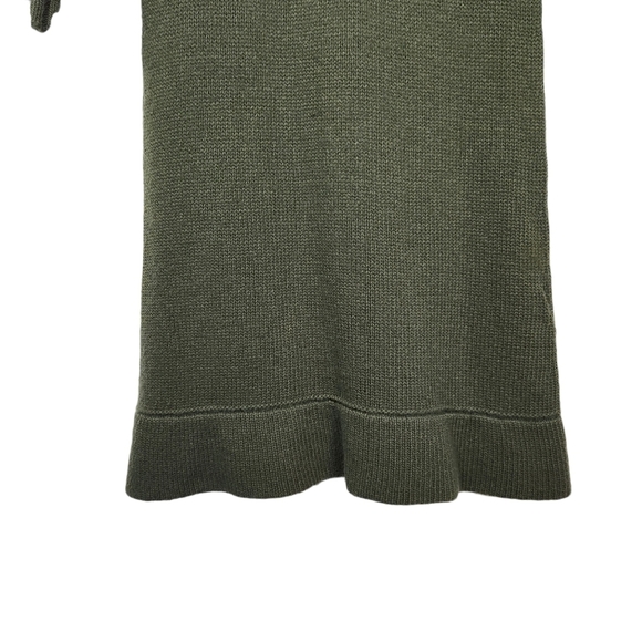 Zara Knit Olive Green Wool Blend Sweater Dress Women's Size Small - Picture 7 of 9
